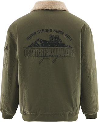 CAT レトロカジュアルコットンジッパージャケット 襟付き長袖 - グリーン. CM3QJT41031 Lookbook CAT レトロカジュアルコットンジッパージャケット 襟付き長袖 - グリーン. CM3QJT41031