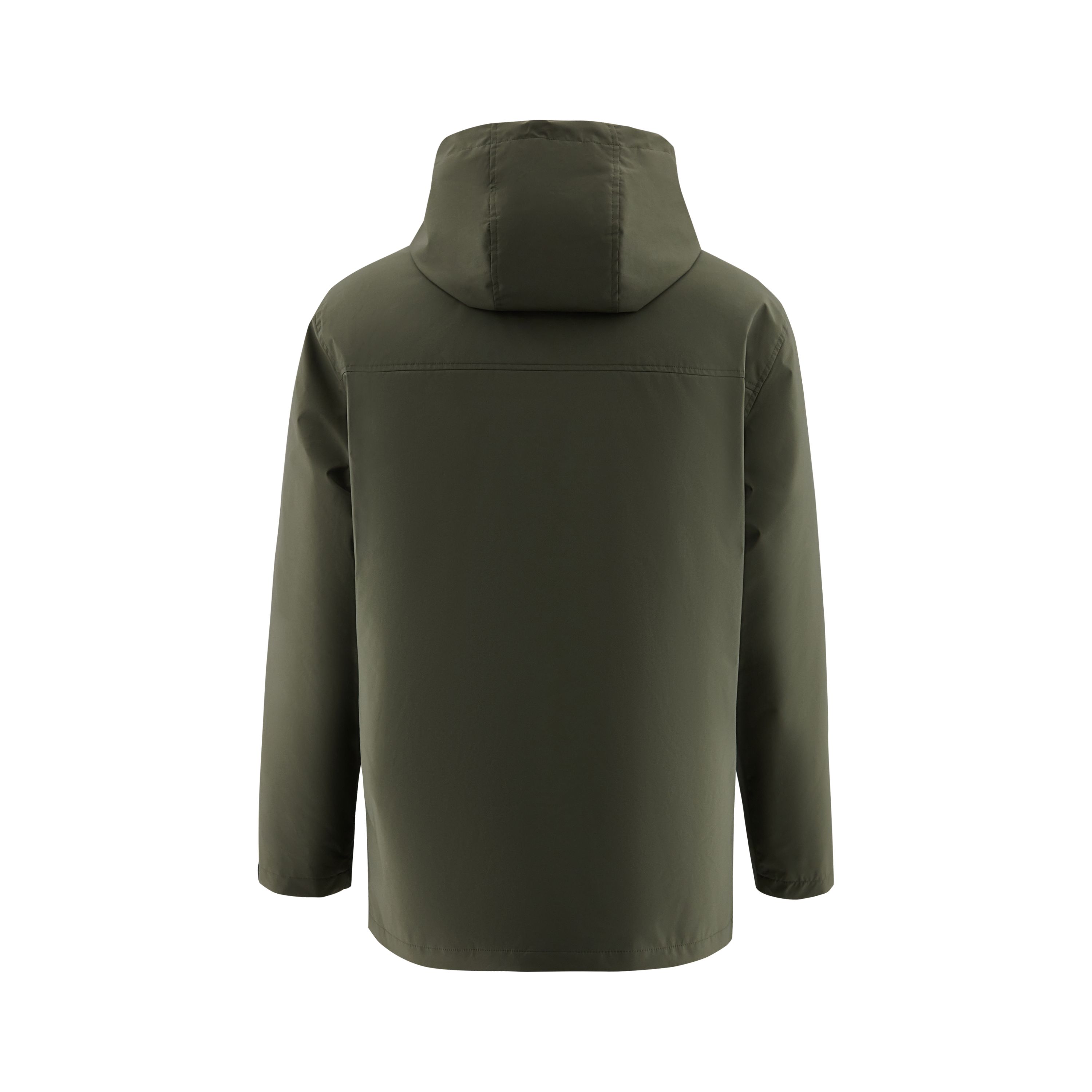 Lookbook Jaket Pendek CAT Warna Solid Hoodie Kasual Lengan Panjang dengan Resleting. CM3JAT37141