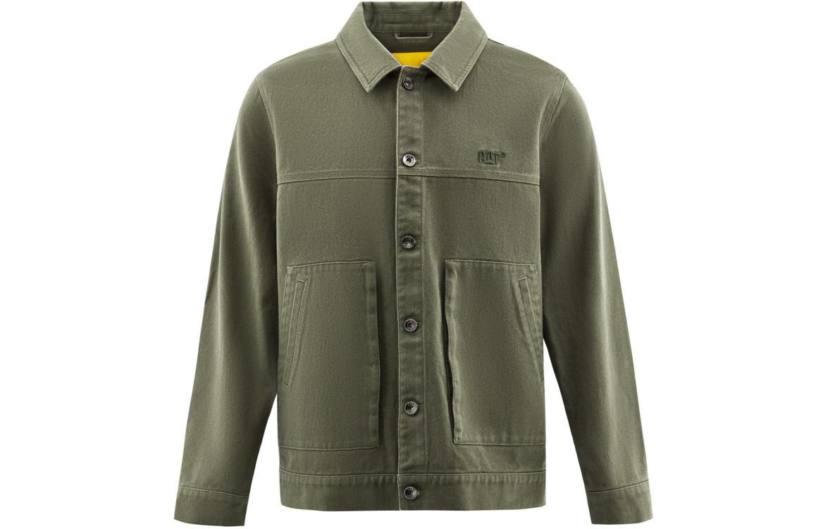 CAT Casual Embroidered Workwear Jacket Green CM3JAT39151-Green