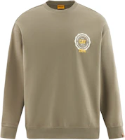CAT Casual Retro Letter Print Long-Sleeve Sweatshirt Khaki Green CM3SWT45021 CAT Casual Retro Letter Print Long-Sleeve Sweatshirt Khaki Green CM3SWT45021
