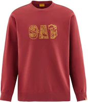 CAT Casual Wrinkle-Resistant Dragon Print Crewneck Sweatshirt - Dark Red CM3SWT48041 CAT Casual Wrinkle-Resistant Dragon Print Crewneck Sweatshirt - Dark Red CM3SWT48041