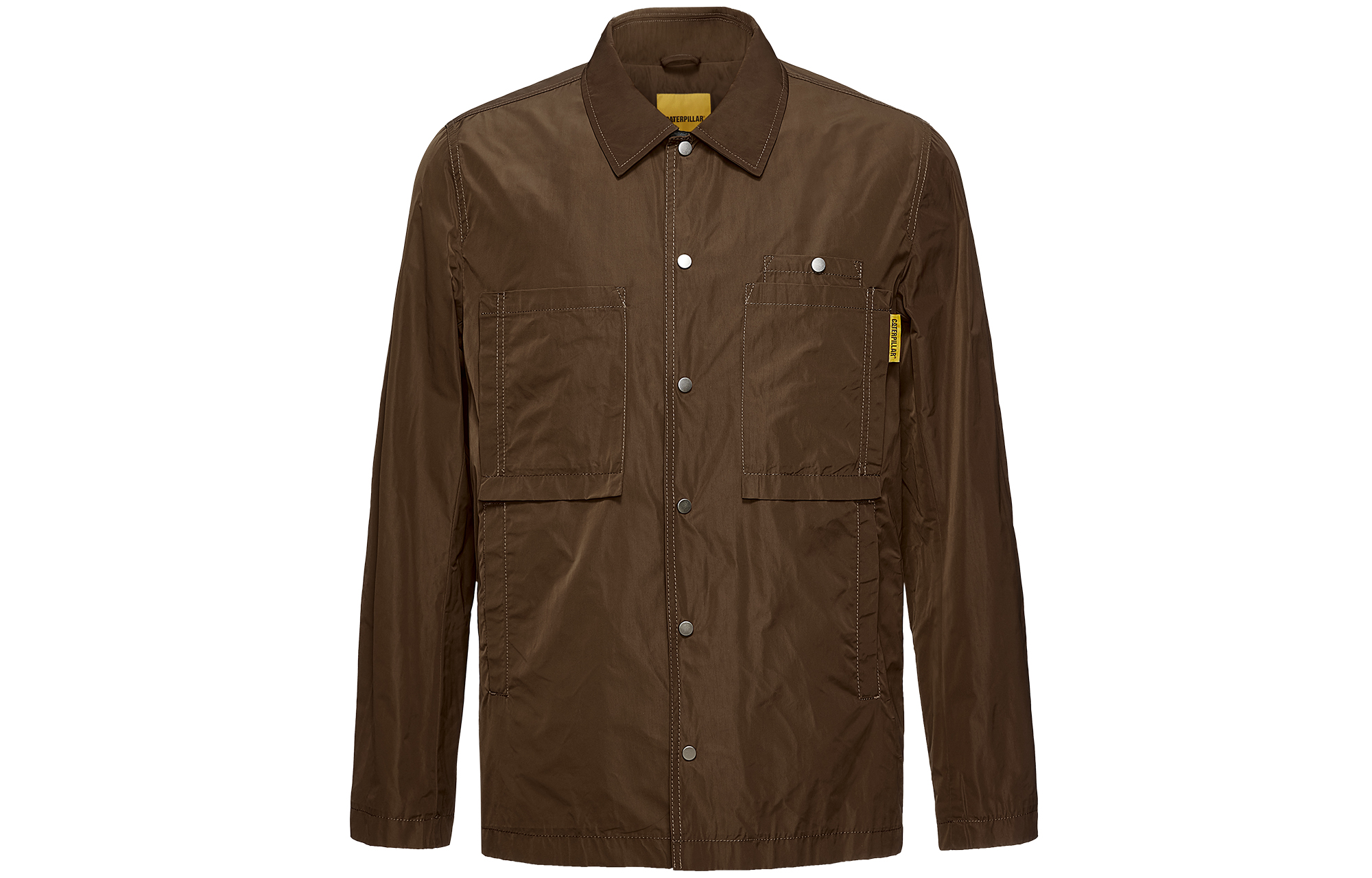 CAT Cater Multi-Pocket Snap Button Jacket Brown Unisex CK3JAQD2091