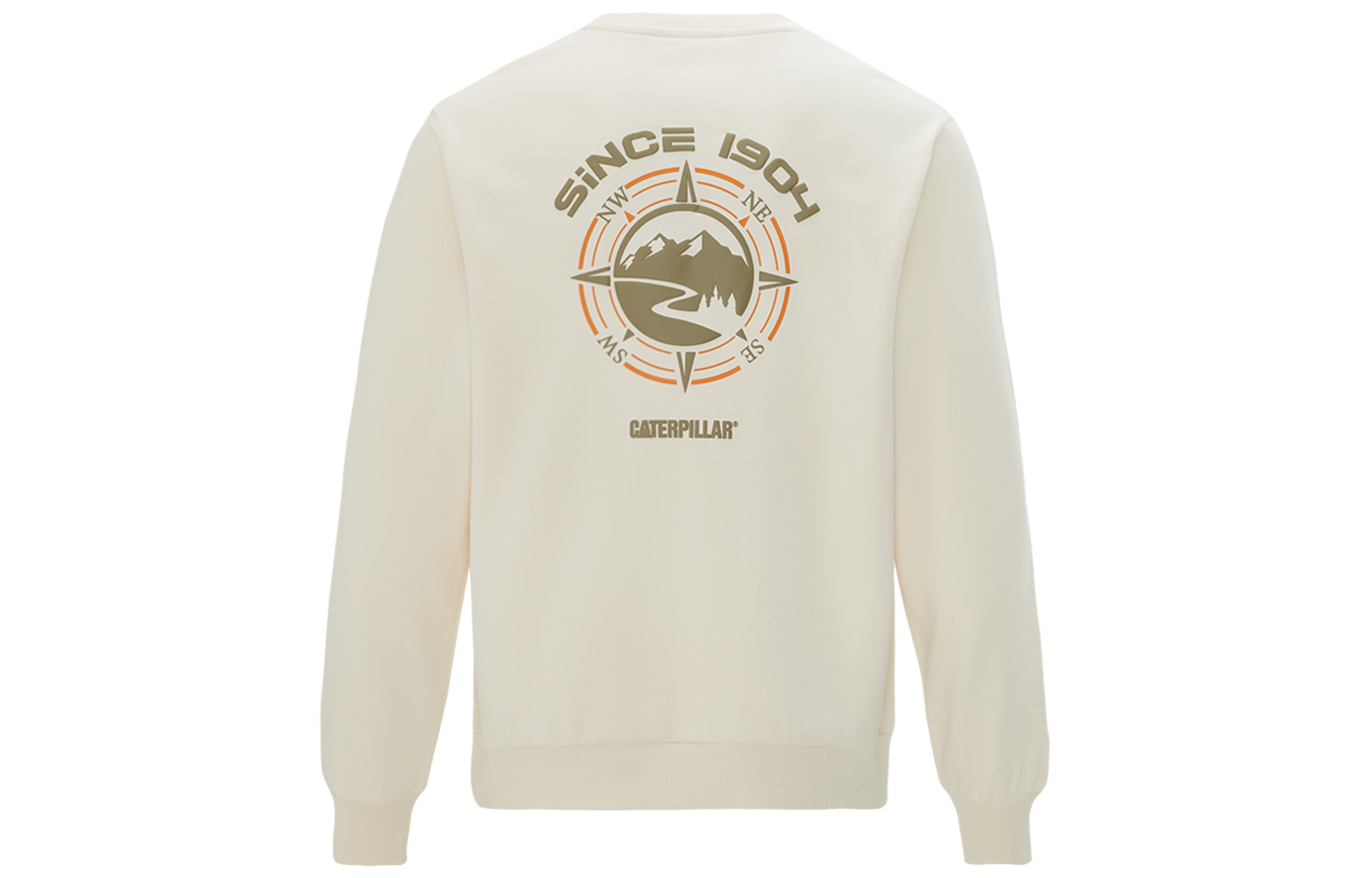 CAT Caterpillar Casual Crewneck Sweatshirt Unisex Off-White CL1SWS15181