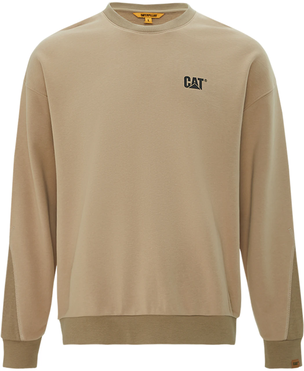 cat-caterpillar-casual-loose-fit-sweatshirt-unisex-light-khaki-cl-1-sws-15191
