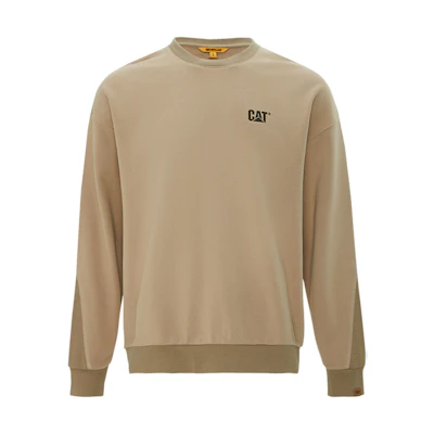 CAT Caterpillar Casual Loose Fit Sweatshirt Unisex - Light Khaki CL1SWS15191