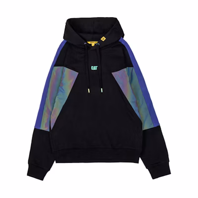 CAT Caterpillar Classic Logo Colorblock Hoodie Black - CK1SWQ16061C09