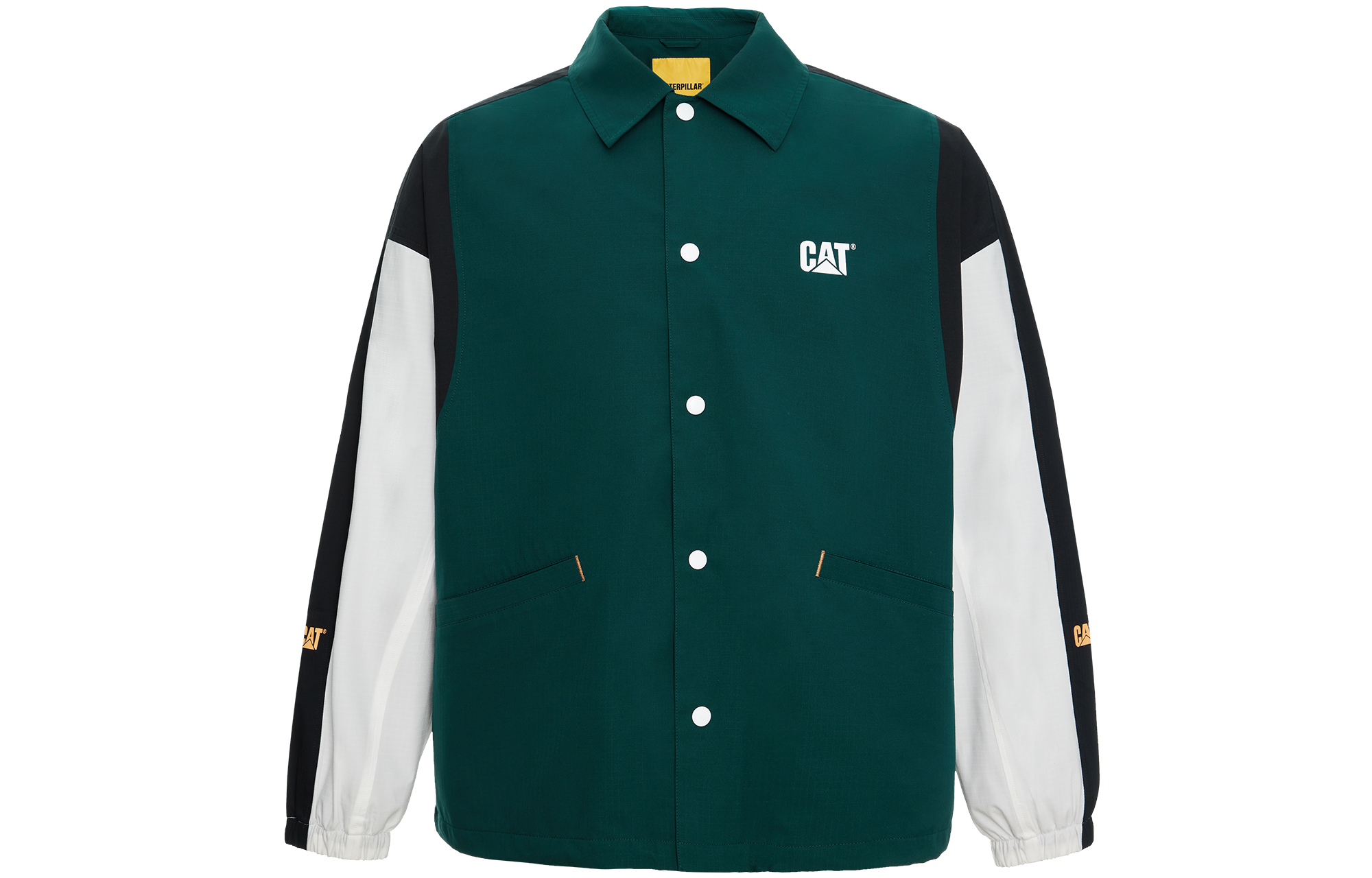 CAT Caterpillar Colorblock Logo Jacket Unisex Dark Green CK3JAQ22091