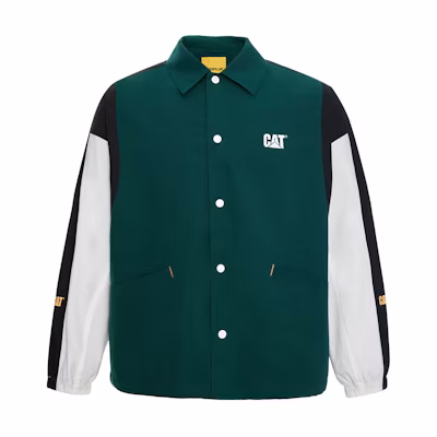 CAT Caterpillar Colorblock Logo Jacket Unisex Dark Green CK3JAQ22091