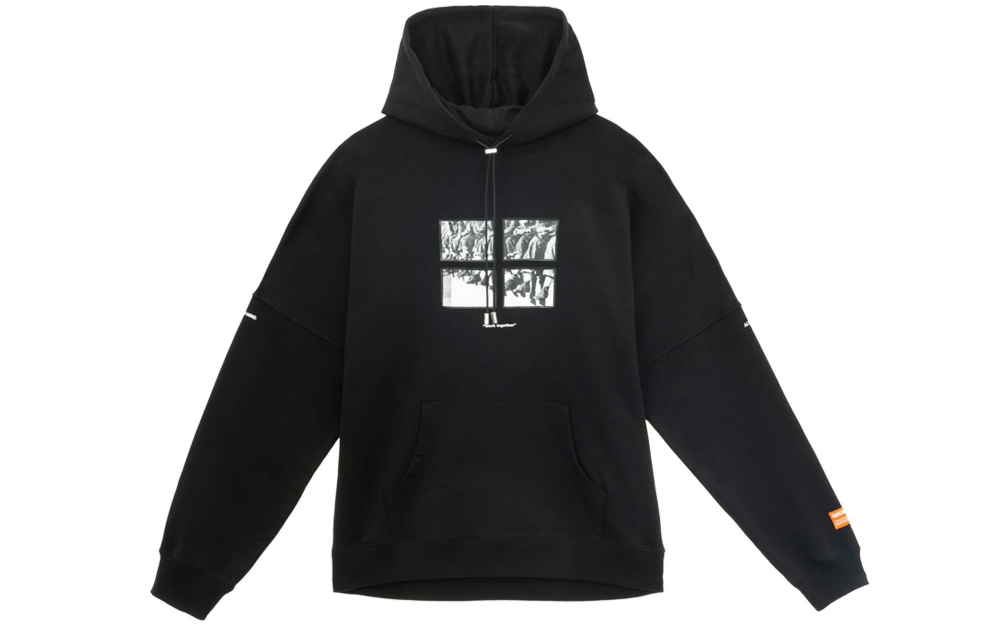 CAT Caterpillar Graphic Casual Hoodie Unisex - Black CJ1SWP15281