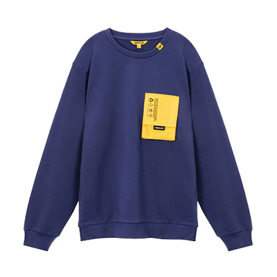 CAT Caterpillar Indigo Blue Crewneck Long Sleeve Sweatshirt CJ3SWP26031C79