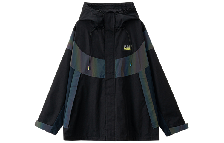 CAT Caterpillar Logo Loose Fit Windbreaker Black CK1JAQ14111C09
