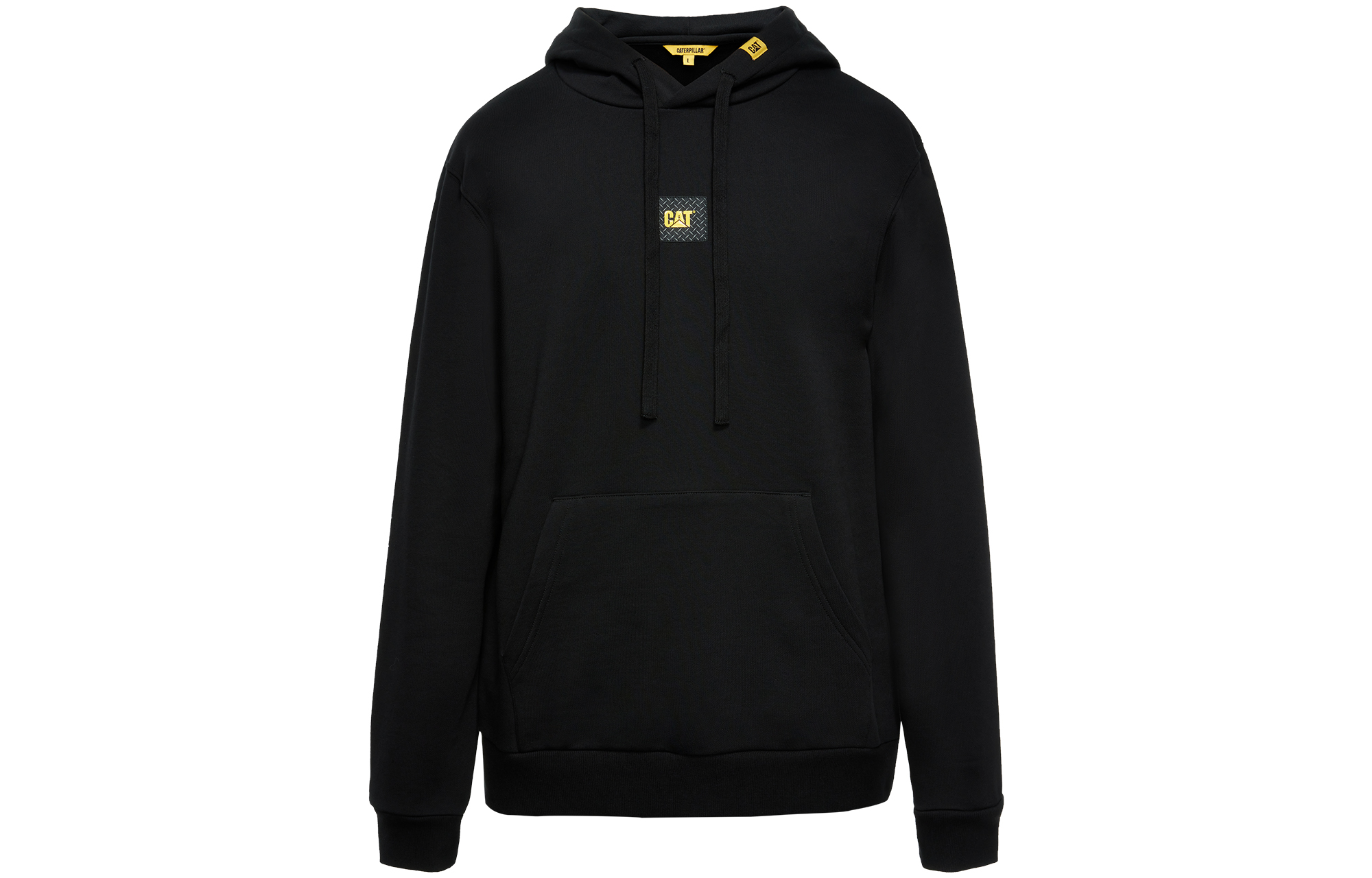 CAT Caterpillar Logo Patch Hoodie Unisex Black CK3SWQ26201