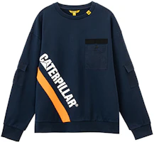 CAT Caterpillar Loose-Fit Colorblock Logo Sweatshirt Navy Blue CJ3SWP25181C99 CAT Caterpillar Loose-Fit Colorblock Logo Sweatshirt Navy Blue CJ3SWP25181C99