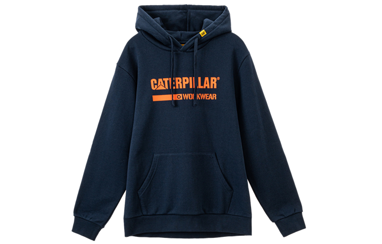 CAT Caterpillar Navy Blue Logo Print Hoodie CJ3SWP25151C99