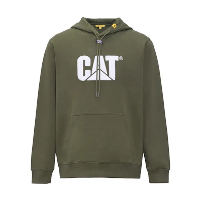 CAT Caterpillar Oversized Logo Hoodie Unisex Dark Green CK3SWQ25011