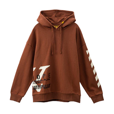 CAT Caterpillar Oversized Logo Print Hoodie Unisex CJ3SWP26291