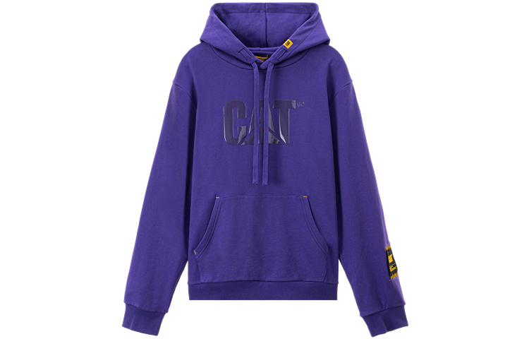 CAT Caterpillar Purple Hoodie with Jelly Print Logo for Men CK1SWQ16011C65