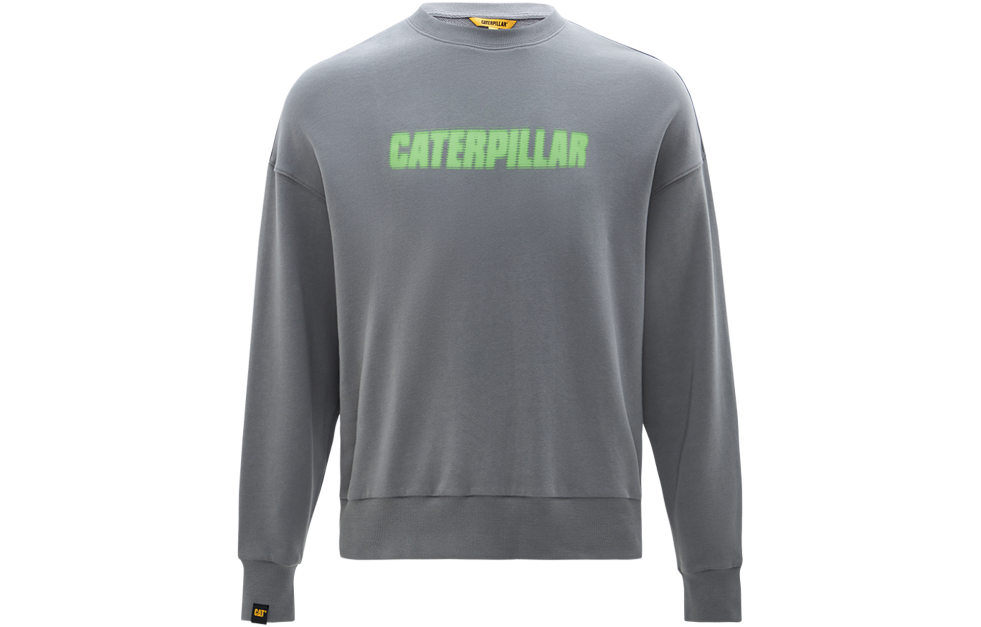 CAT Caterpillar Simple Letter Print Loose Fit Crewneck Sweatshirt Men Dark Grey CL1SWSD1051