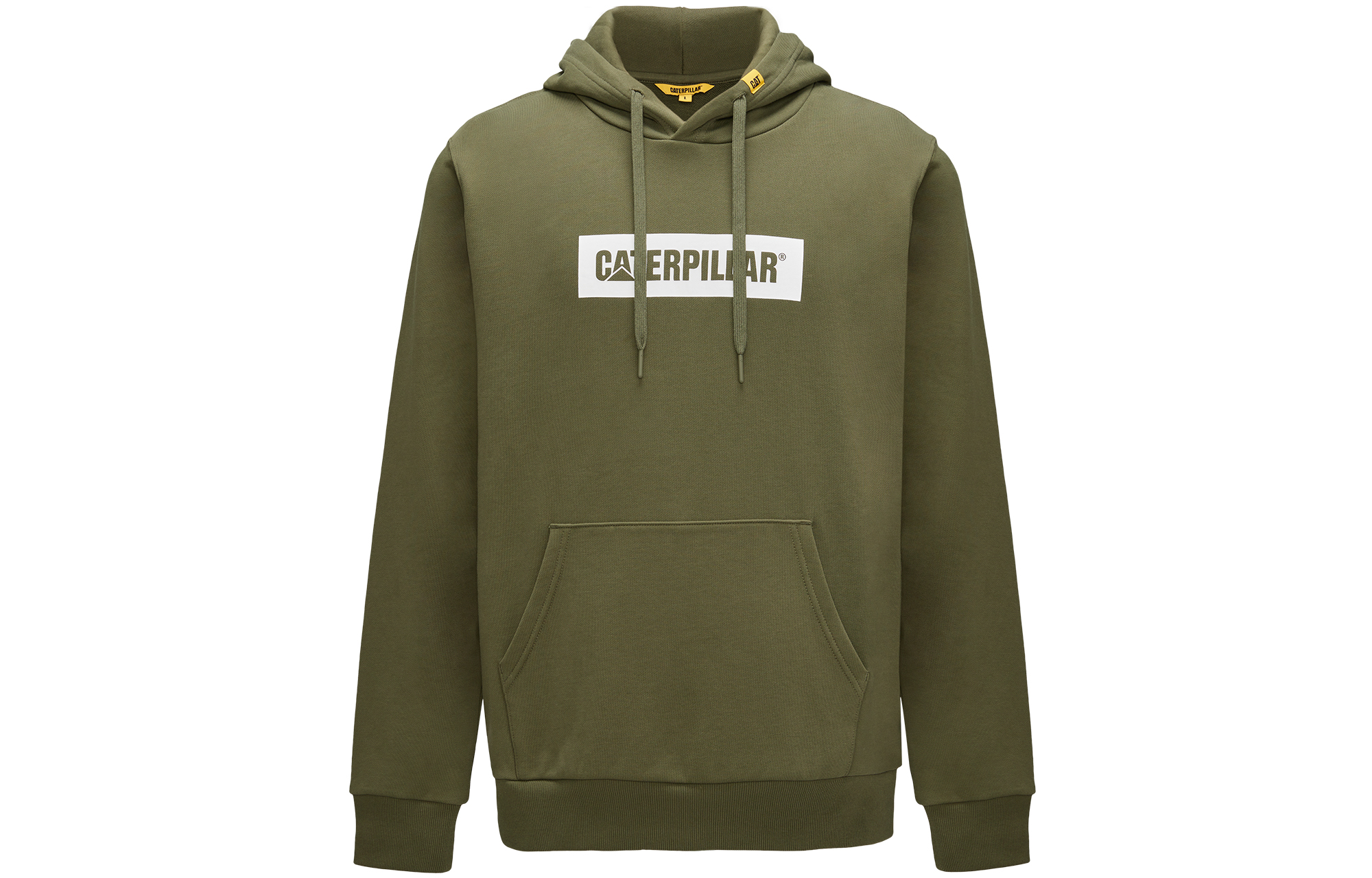 CAT Caterpillar Two-Tone Logo Hoodie Unisex Dark Green CK3SWQ25431