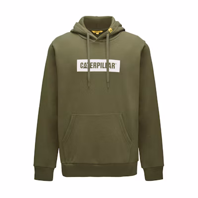 CAT Caterpillar Two-Tone Logo Hoodie Unisex Dark Green CK3SWQ25431