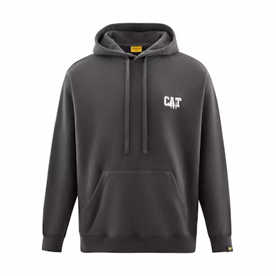 CAT Chinese Dragon Letter Graphic Hoodie Thickened Dark Gray CM3SWT48051