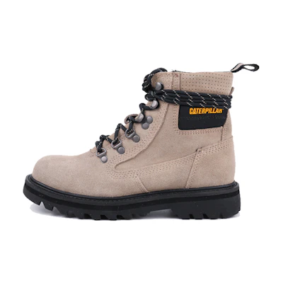 CAT Classic Carved Patchwork Industrial Outdoor Boots 'Light Coffee'