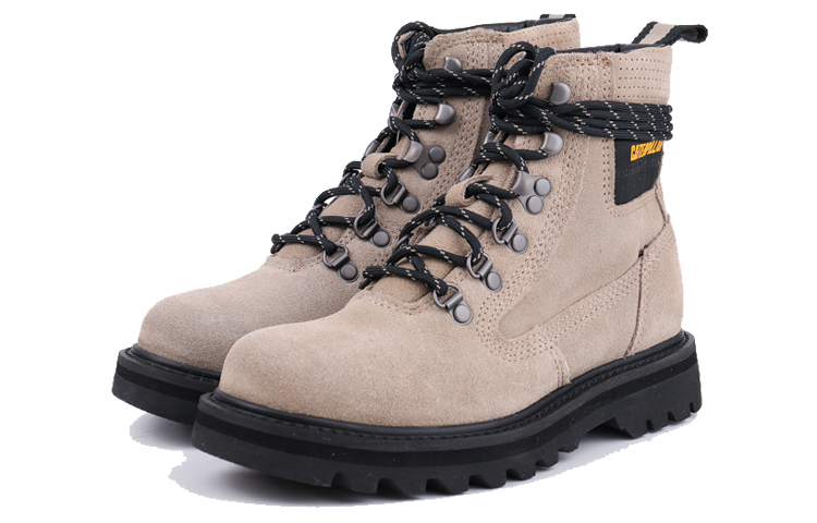 CAT Classic Carved Patchwork Industrial Outdoor Boots 'Light Coffee' 圖 3