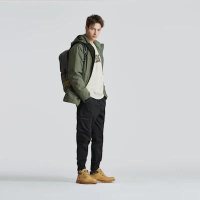 CAT Classic Leather 'Autumn Yellow Work Boot' Sepatu Boot Kerja Kuning Klasik. P110973M3BDC25 2