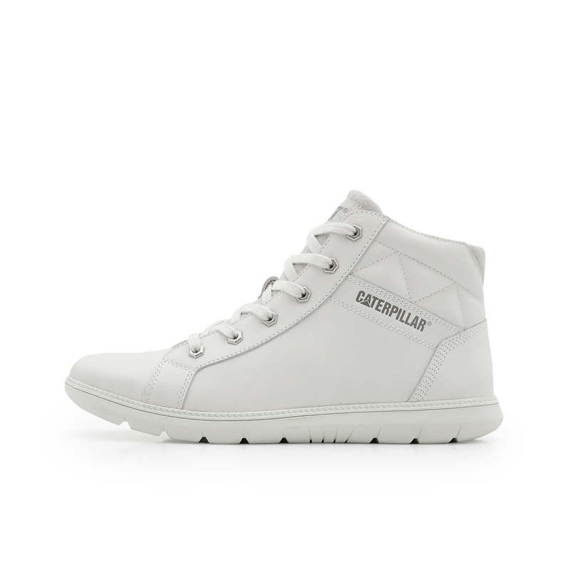 CAT CLAUDE MID B4C SS23 White High-Top Casual Comfort Sneakers for Men P726007M3EDC10
