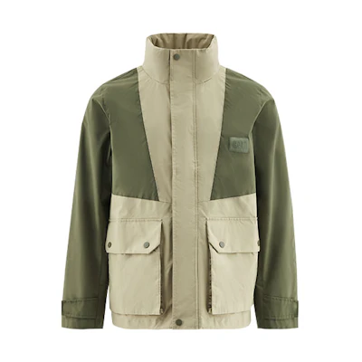 CAT Colorblock Stand Collar Utility Jacket with Large Pockets - Unisex CL3JAS37021