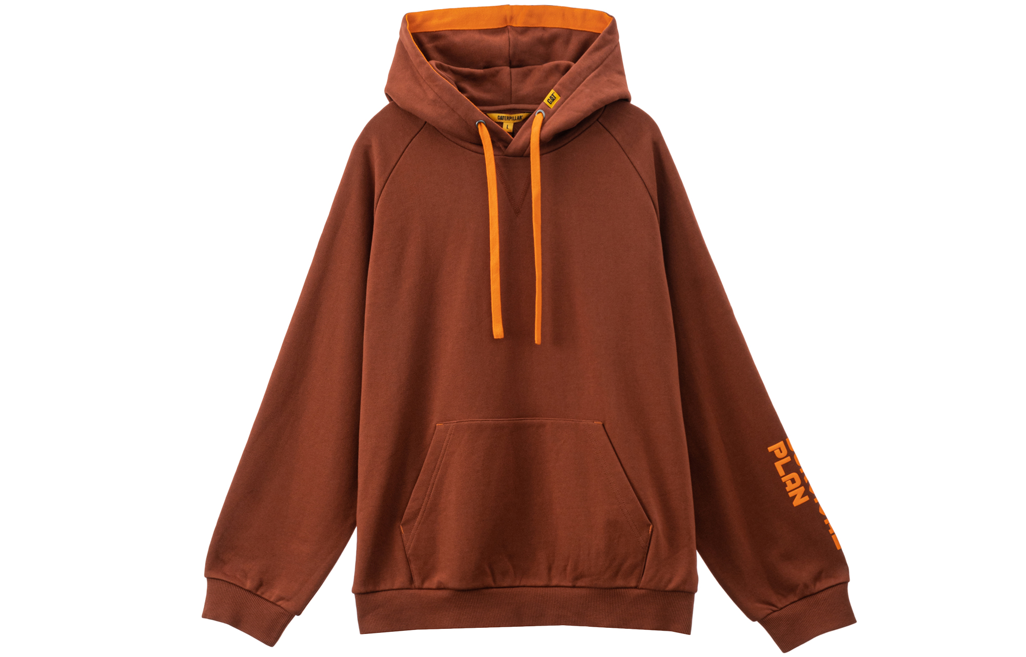 CAT Contrast Strap Design Hoodie Brown/Red Unisex CJ3SWP25331