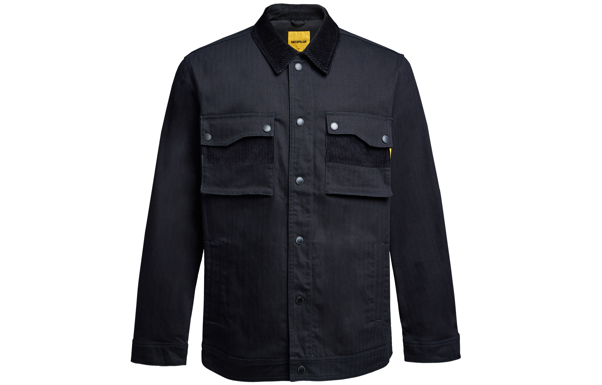 CAT Corduroy Colorblock Casual Jacket Unisex - Black CK3JAQD2381