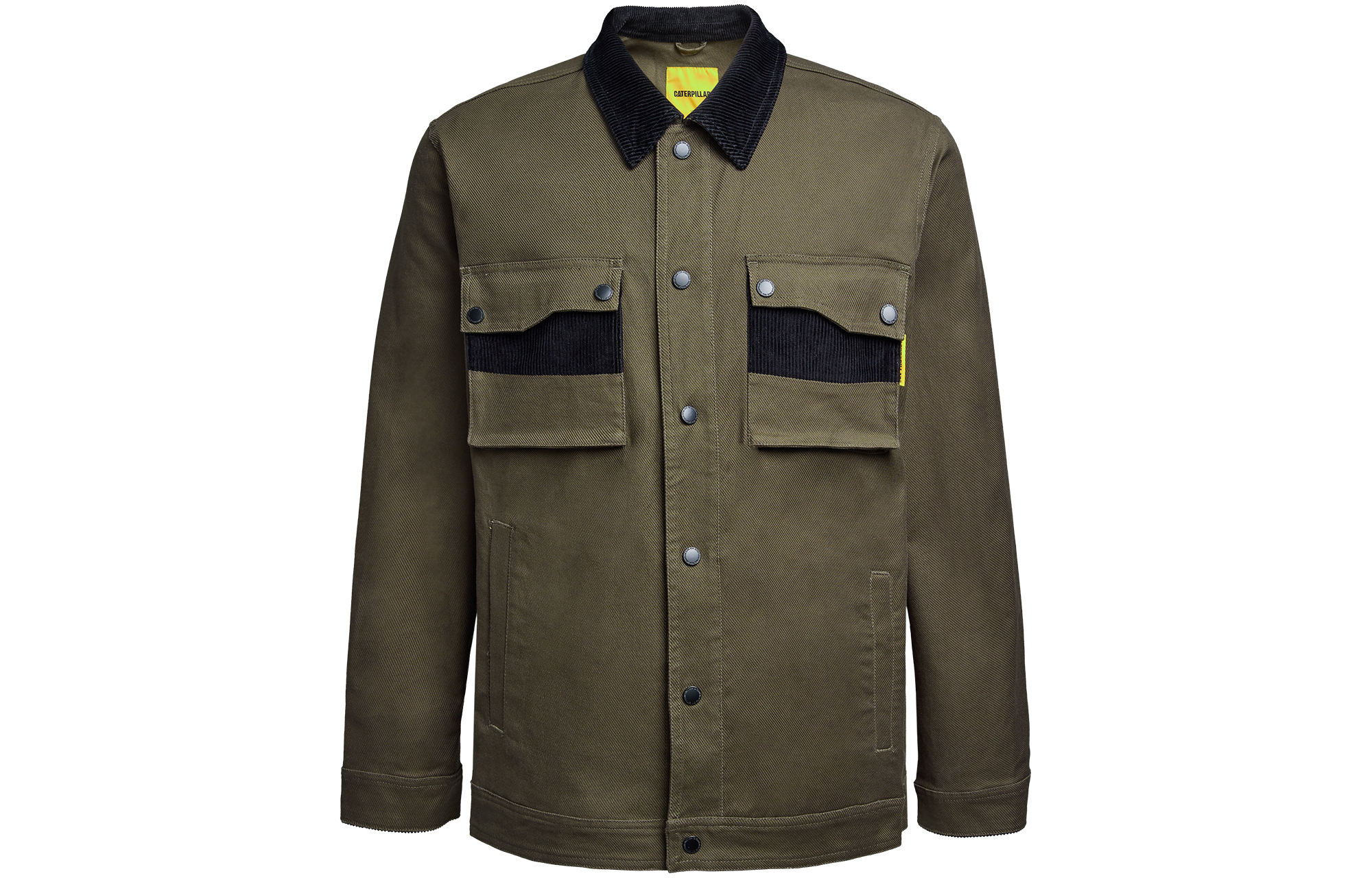 CAT Corduroy Workwear Jacket Unisex Casual Colorblock Design CK3JAQD2931