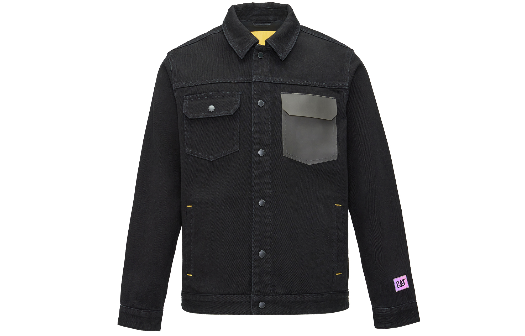 CAT Cotton Short Jacket Black Unisex Couple Wear Spring Autumn CK4JAQ24381