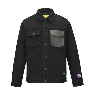 CAT Cotton Short Jacket Black Unisex Couple Wear Spring Autumn CK4JAQ24381