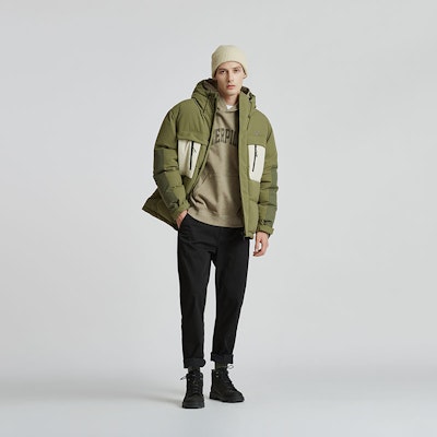 Jaket Hoodie Kasual Pria CAT dengan Logo Bordir dan Resleting Depan. CM3DWT41071 4