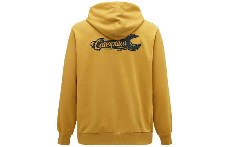 CAT FW22 Casual Solid Color Letter Pullover Sweatshirt Unisex Yellow CL3SWFD1061