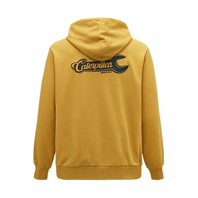 CAT FW22 Casual Solid Color Letter Pullover Sweatshirt Unisex Yellow CL3SWFD1061