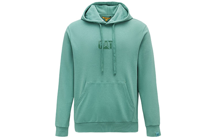 CAT FW22 Logo Print Pullover Hoodie Light Blue Unisex CL3SWS35051