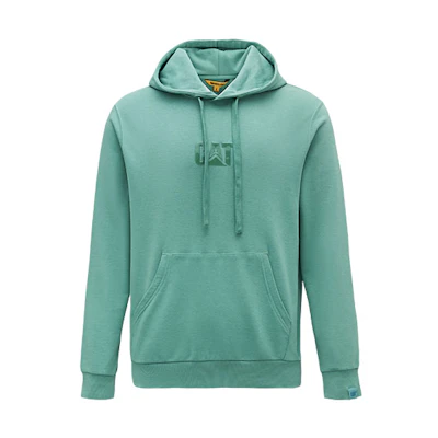 CAT FW22 Logo Print Pullover Hoodie Light Blue Unisex CL3SWS35051