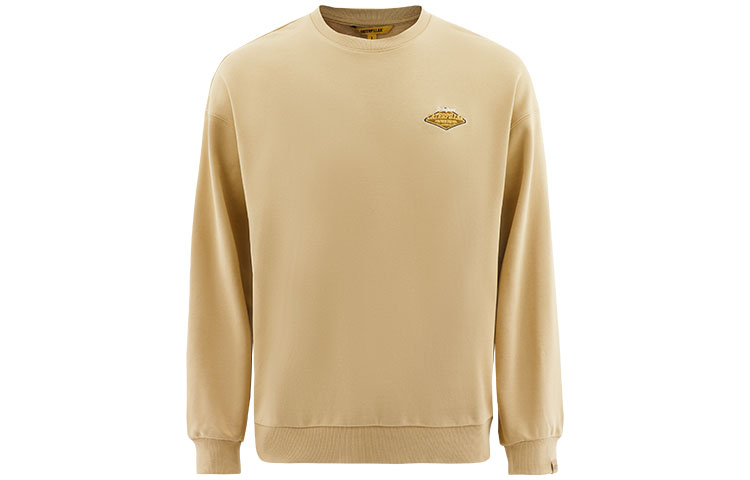 CAT FW22 Outdoor Casual Loose Fit Crewneck Sweatshirt Unisex Light Khaki CL4SWS46031