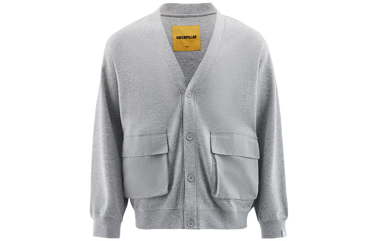 CAT FW22 Outdoor Casual Solid Color Pocket Cardigan Jacket Unisex Grey CL3KWS36121