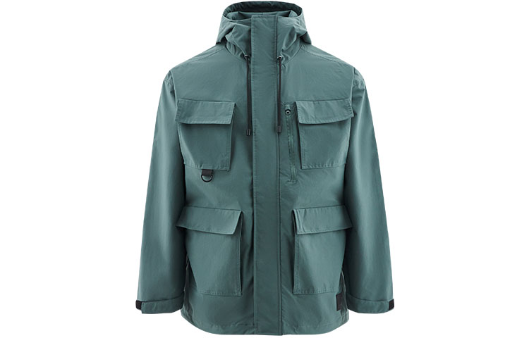 CAT FW22 Unisex Outdoor Casual Loose Fit Hoodie Jacket in Aqua Blue CL3JAS31131