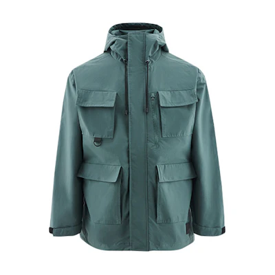 CAT FW22 Unisex Outdoor Casual Loose Fit Hoodie Jacket in Aqua Blue CL3JAS31131