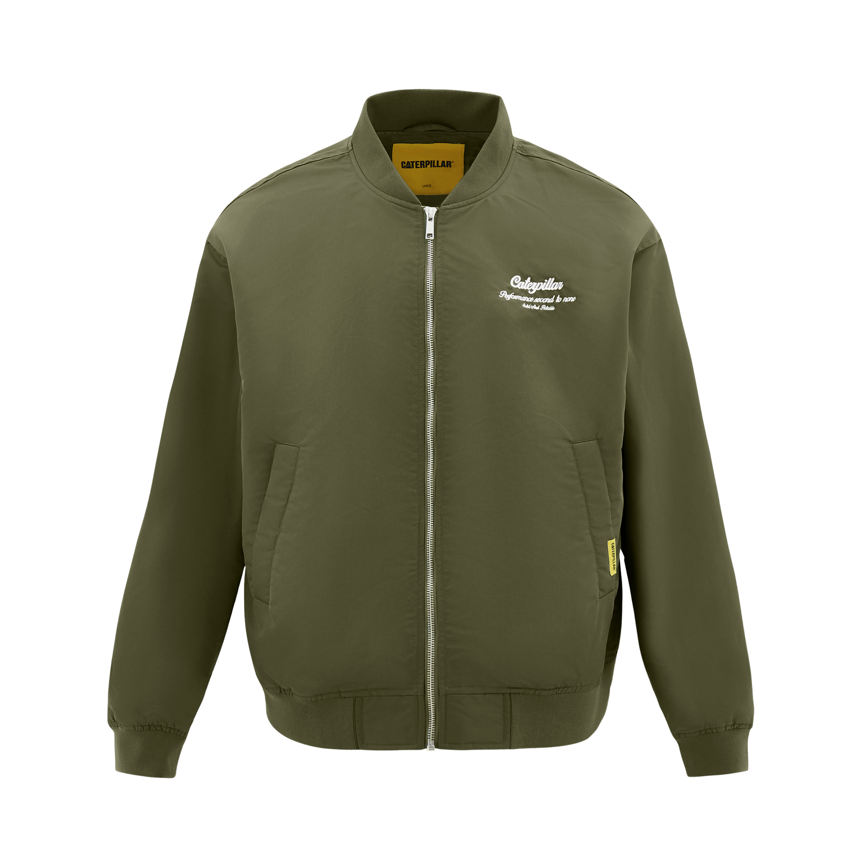 CAT FW24 Casual American Baseball Jacket - Dark Green CN3JAU31151