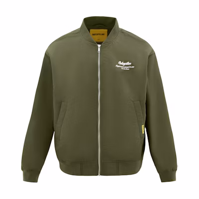 CAT FW24 Casual American Baseball Jacket - Dark Green CN3JAU31151