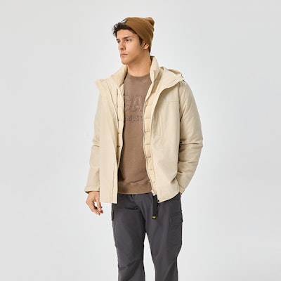 CAT FW24 男女兼用 防水フード付きダウンジャケット ジッパー付き アウトドア用 CN3DWT37141 21