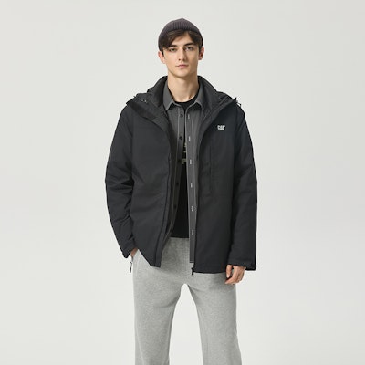 CAT FW24 男女兼用 防水フード付きダウンジャケット ジッパー付き アウトドア用 CN3DWT37141 Shop CAT FW24 男女兼用 防水フード付きダウンジャケット ジッパー付き アウトドア用 CN3DWT37141