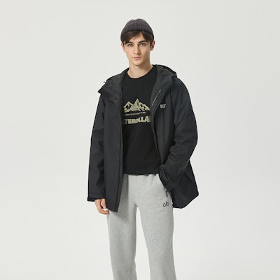 CAT FW24 男女兼用 防水フード付きダウンジャケット ジッパー付き アウトドア用 CN3DWT37141 1