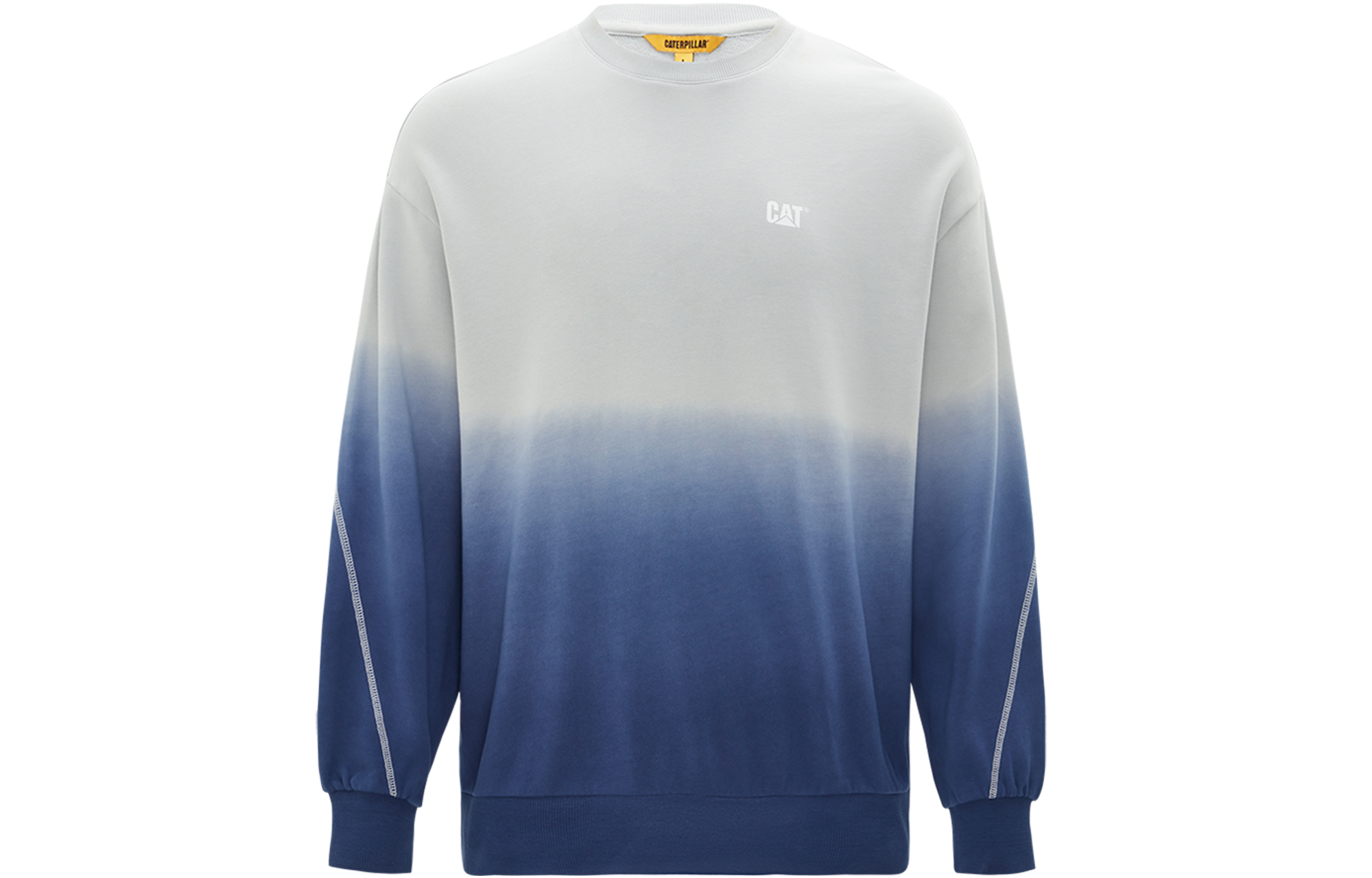 CAT Gradient Logo Print Oversized Crewneck Sweatshirt Grey - Casual Wear CL1SWSD0201